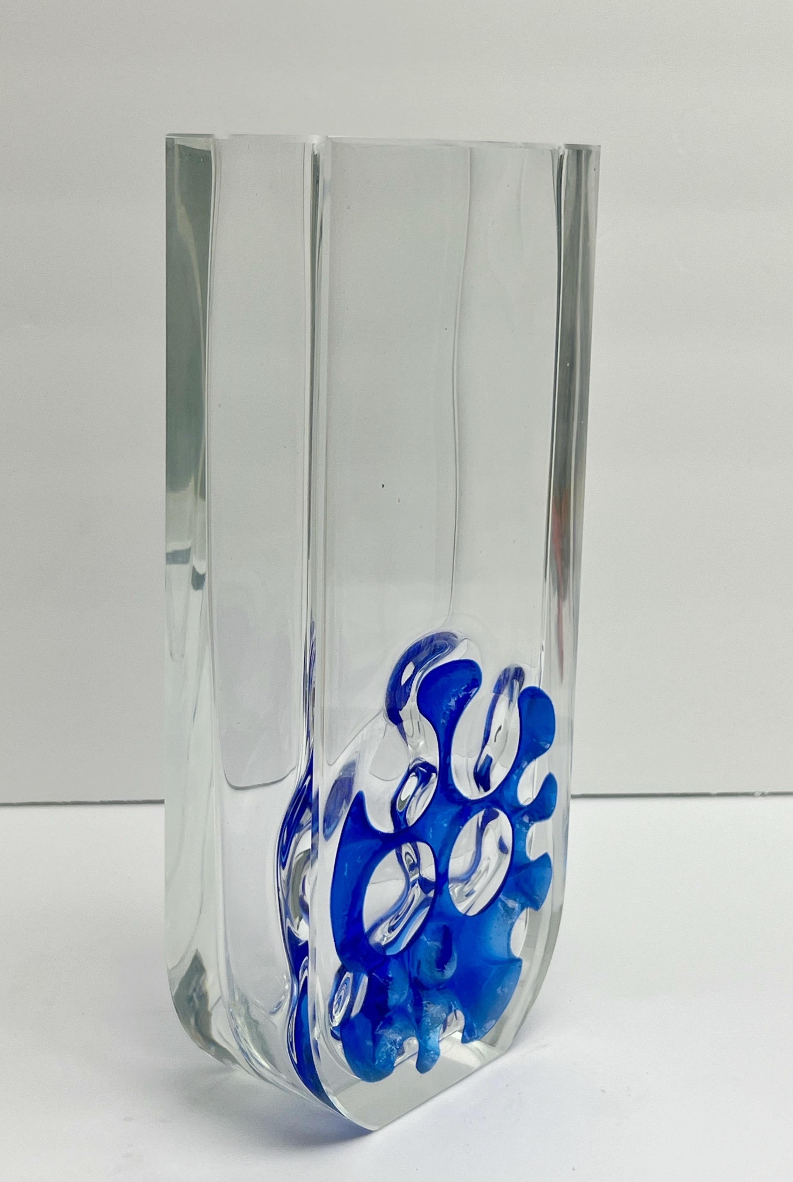 Ladislav Oliva Art Glass Modernist Vase For Sale 1