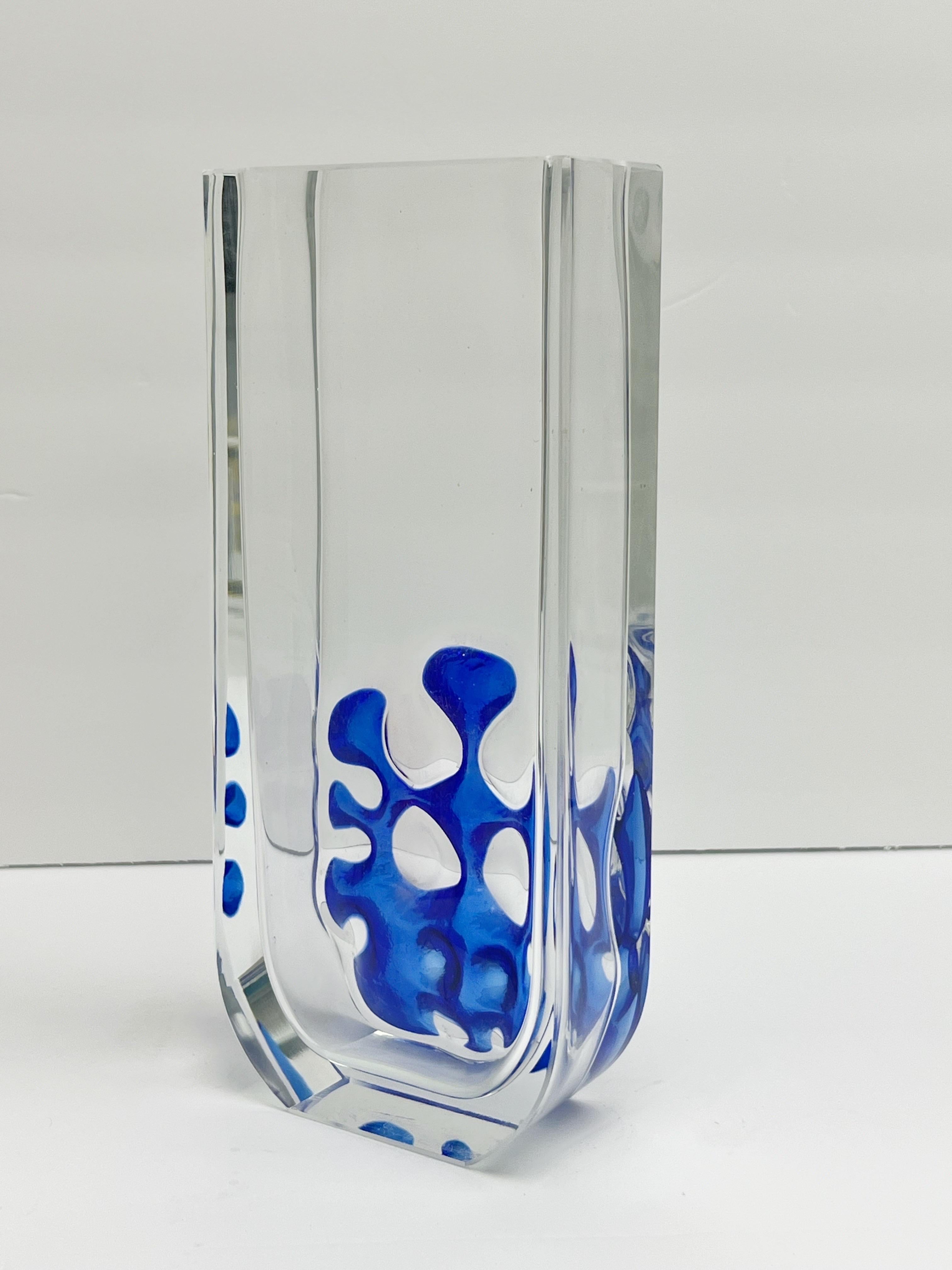 Ladislav Oliva Art Glass Modernist Vase For Sale 2