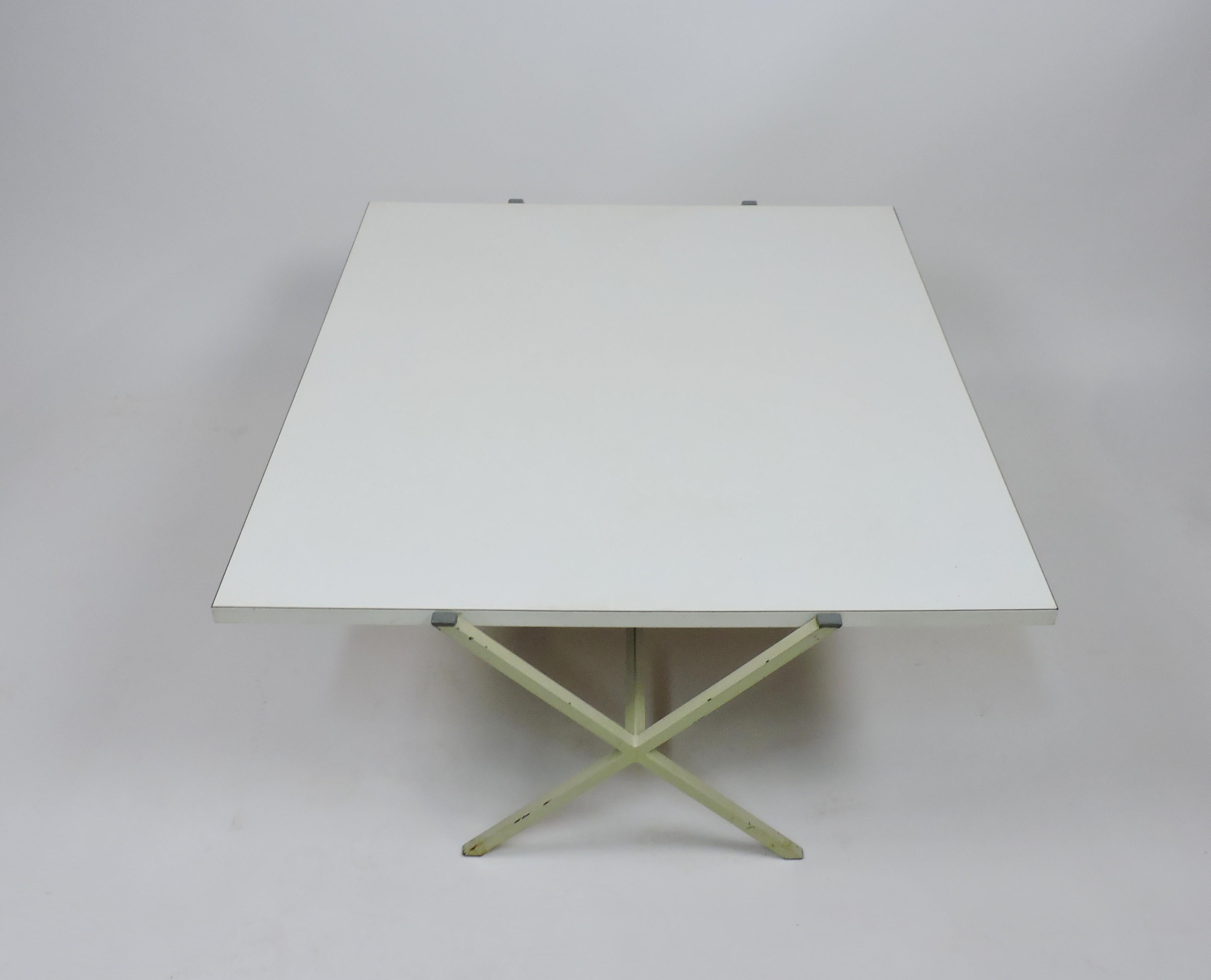 Mid-Century Modern Ladislav Rado Rare Architectural Knoll and Drake X Base Coffee Table For Sale