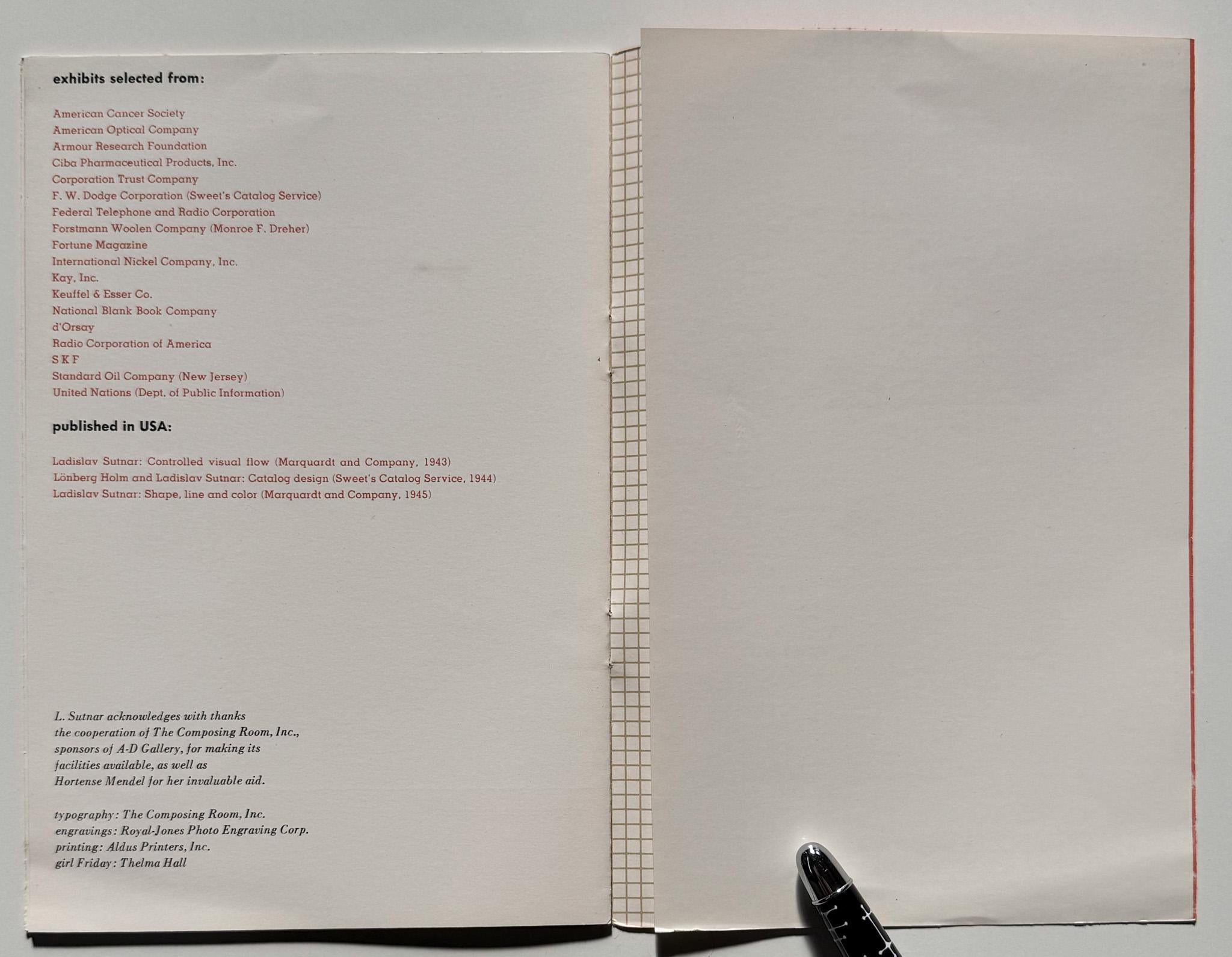 Ladislav Sutnar Design (Galería A-D, 1947) en venta 1