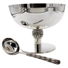 Ladle and Large Centerpiece in Silver Bronze