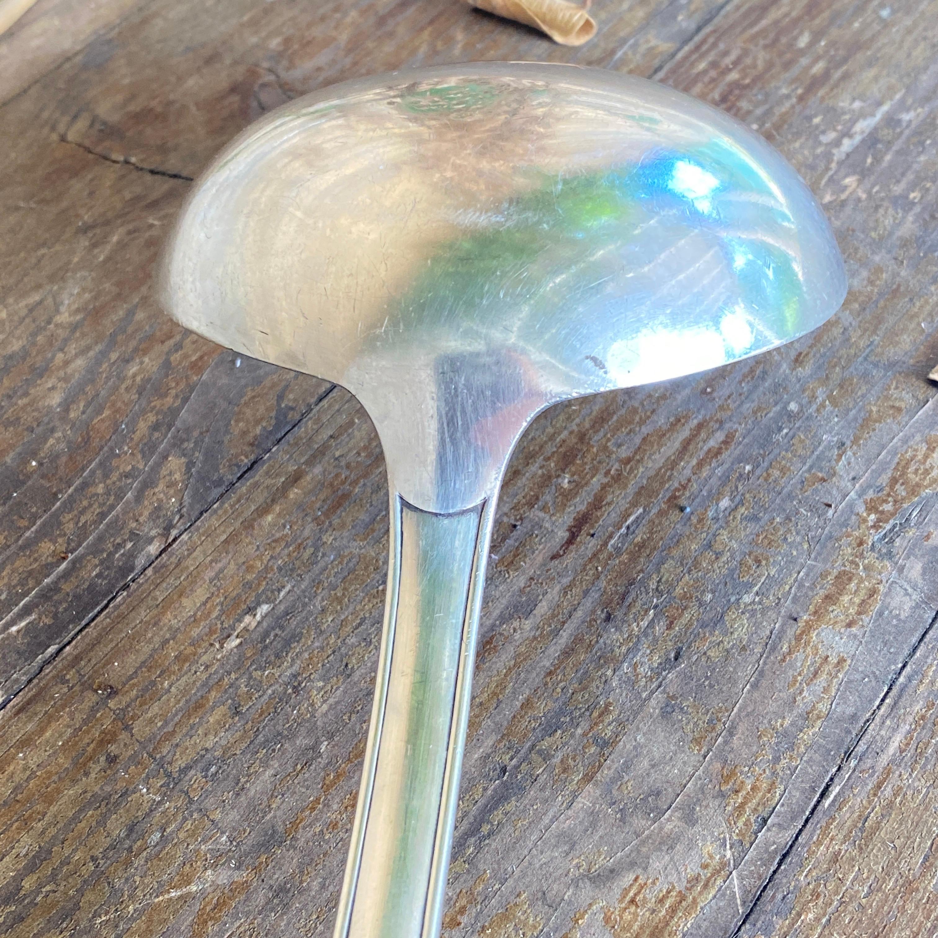 French Ladle in silver plate metal , France XX century For Sale