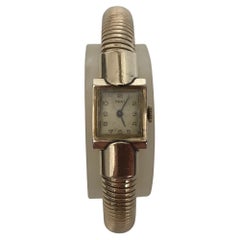 Lady 1940 Kent Watch 12k GF Henry Pommier Coil Bracelet