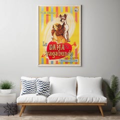 Lady and the Tramp 1957 Spanish 1 Sheet Film Poster