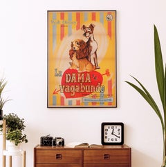 Lady and the Tramp 1957 Spanish 1 Sheet Film Poster