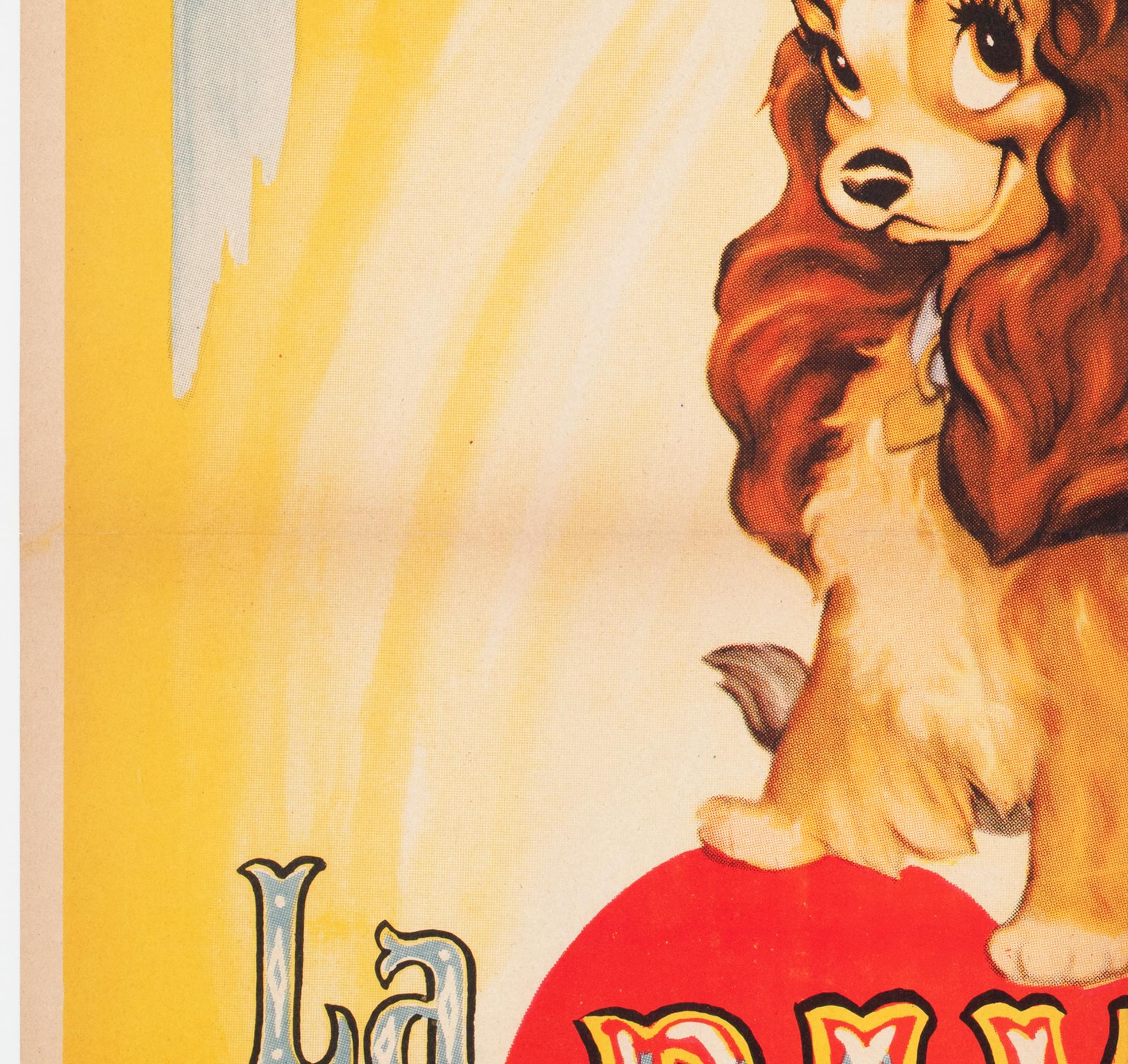 XX secolo Lady e il vagabondo 1957 Manifesto cinematografico spagnolo in 1 foglio in vendita