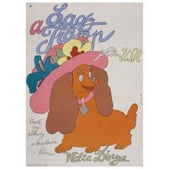 "Lady and the Tramp" 1974 Czech A3 Film Poster