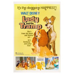 "Lady and the Tramp" R1972 U.S. One Sheet Film Poster
