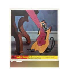Vintage Lady and The Tramp, Unframed Poster 1970s R, #2 of a Set of 8