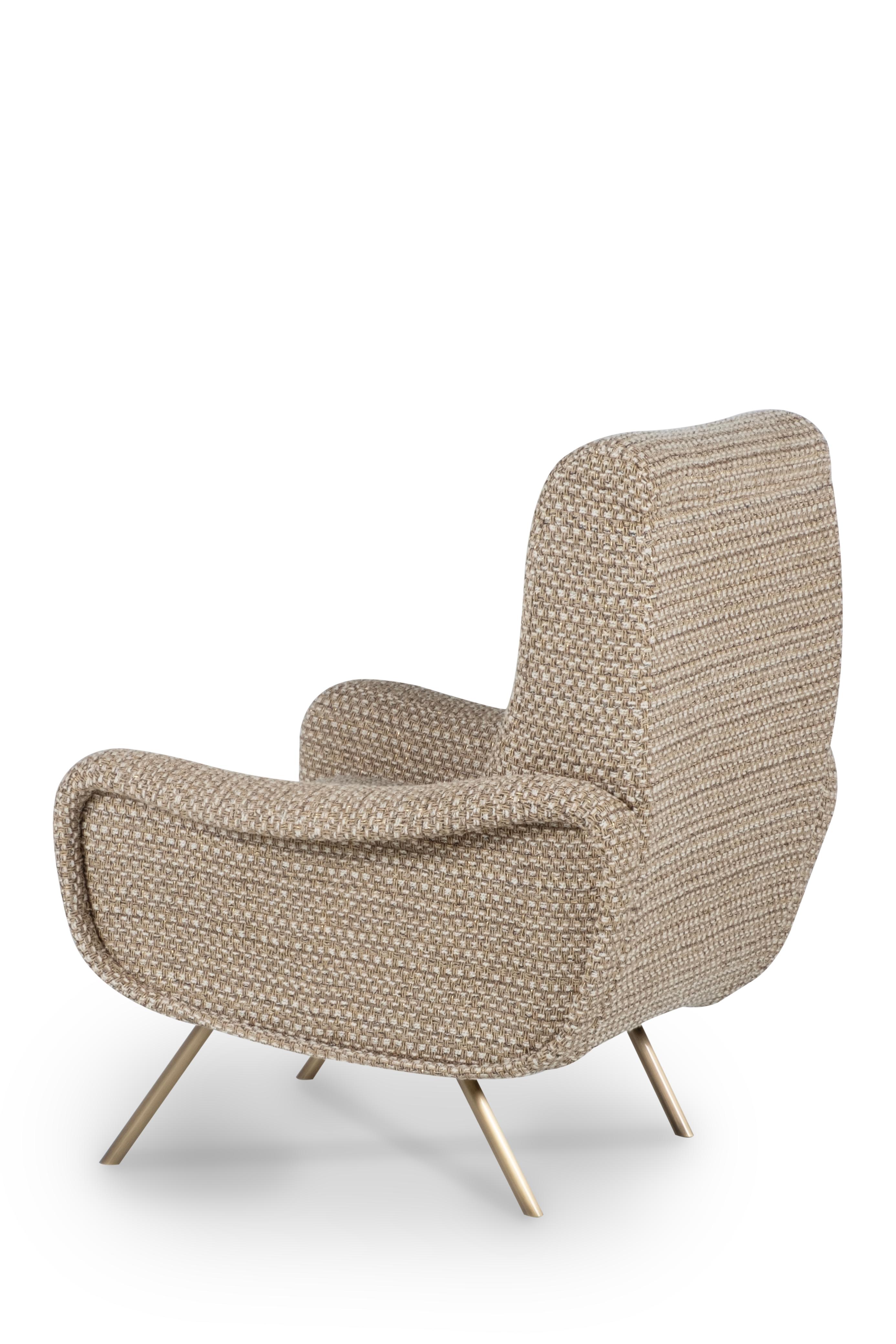 Mid-Century Modern Lady Armchair by Marco Zanuso for Arflex, 1950's Full Restoration by Greenapple For Sale