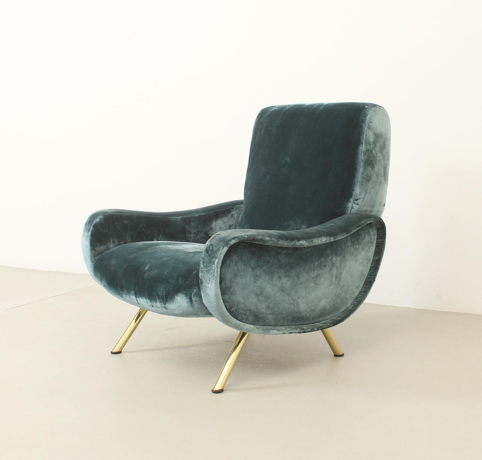 Mid-Century Modern Lady Armchair by Marco Zanusso for Arflex, Italy For Sale