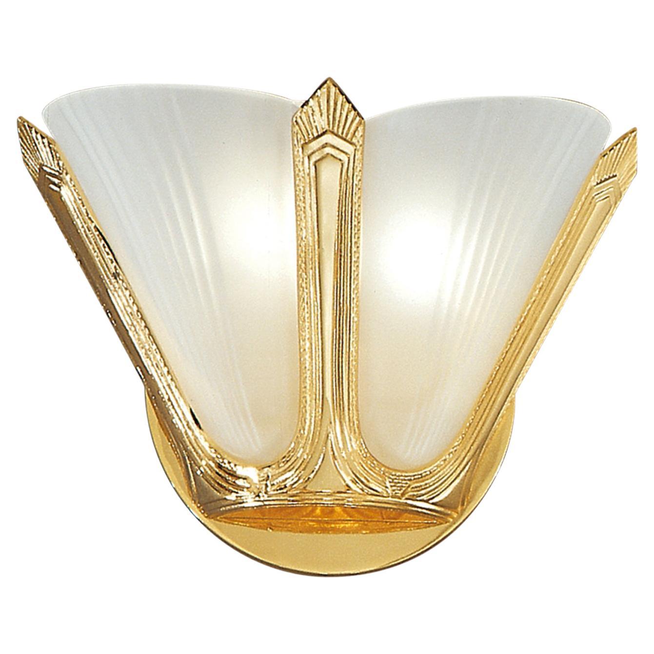 Lady Art-Deco Golden Sconce For Sale