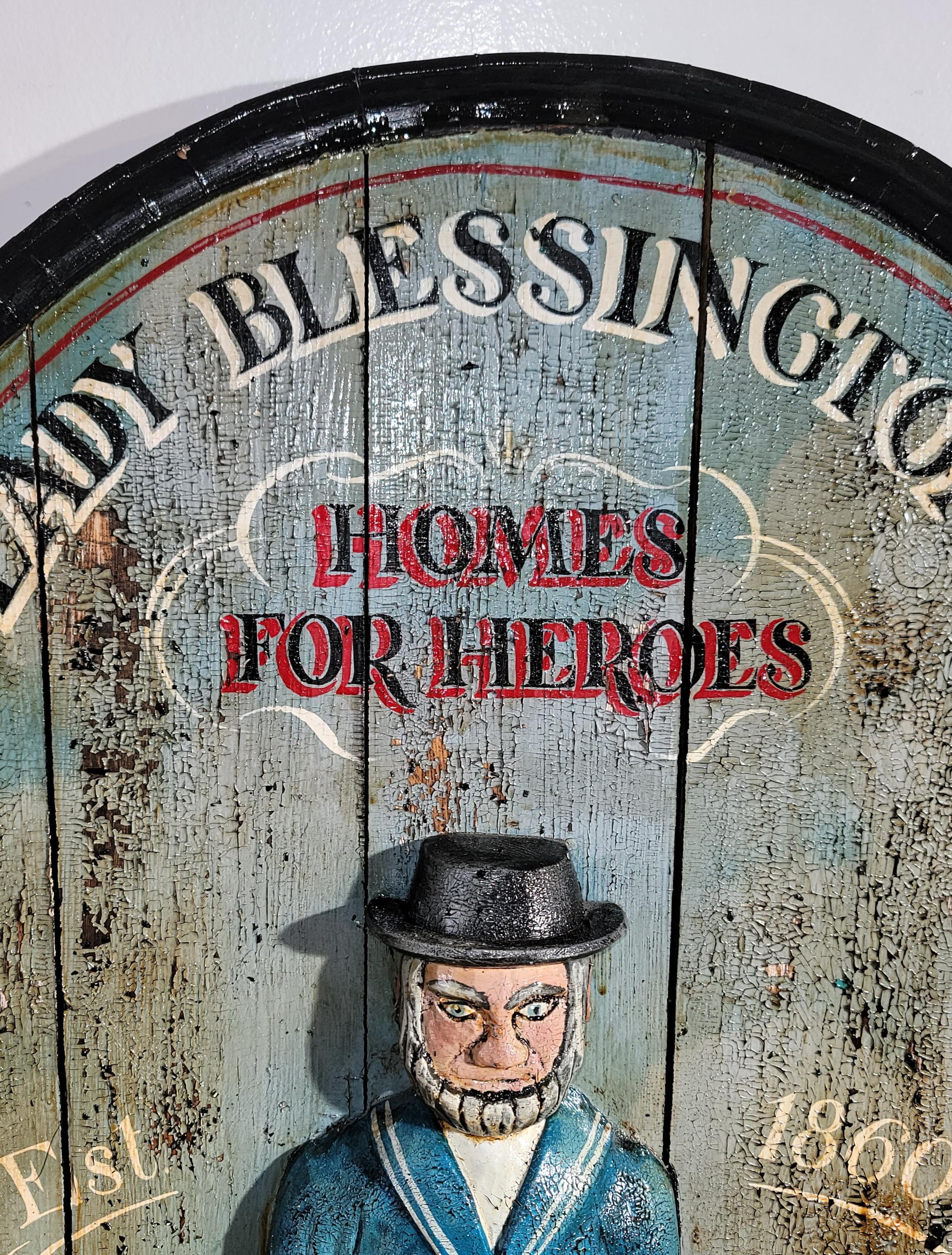 Wood Lady Blessingtons Sailors Donation Momento Plaque For Sale