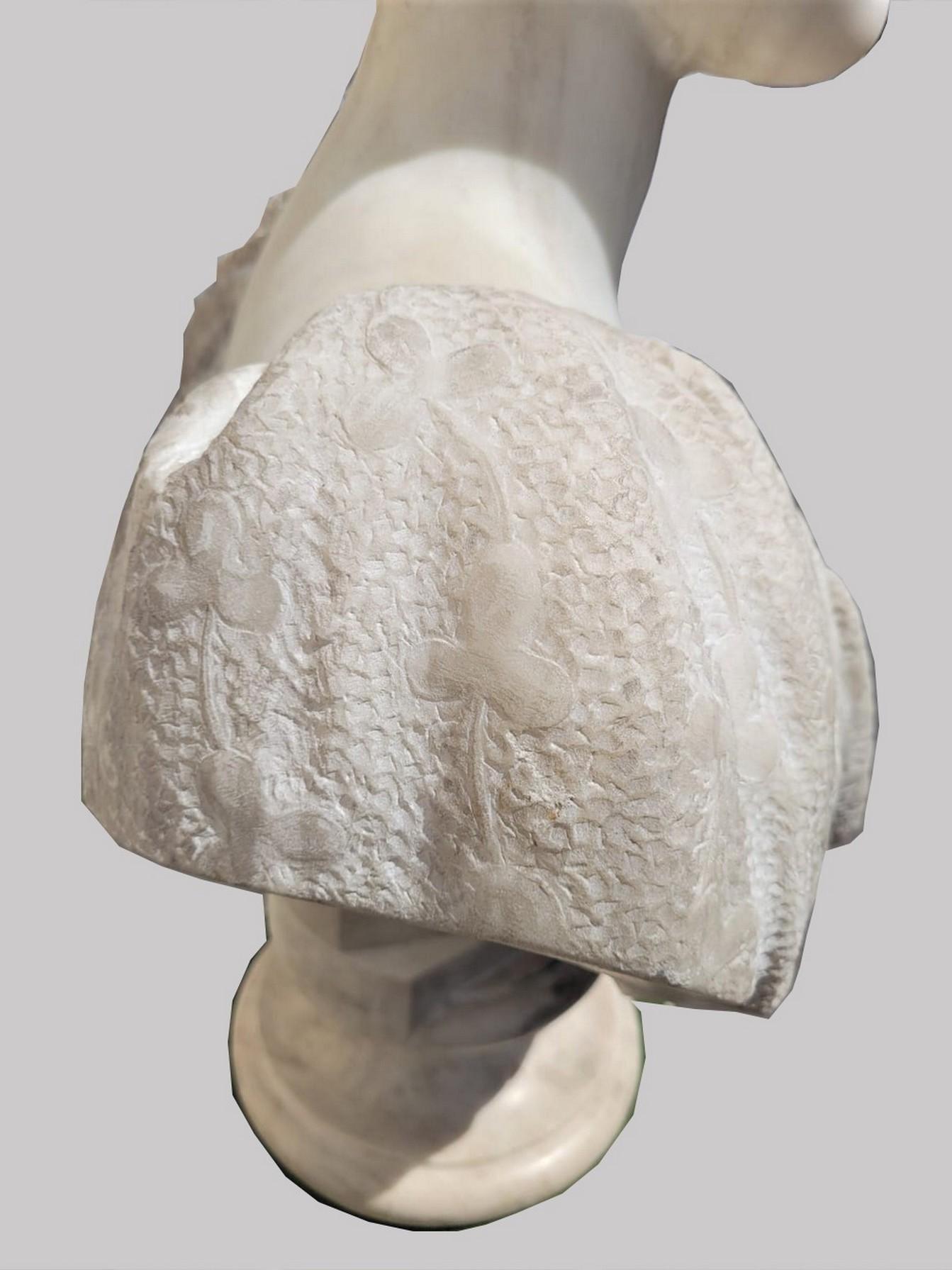 Lady Bust, White Marble Signed Waldo Story, Rome 1894 For Sale 3