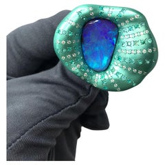 "Lady Carezza" Ring With Australian Opal, Paraiba Tourmaline and Diamonds