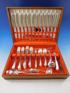 Lady Caroline by Gorham Silver plate Flatware Set for 12 Service 107 Pcs Dinner