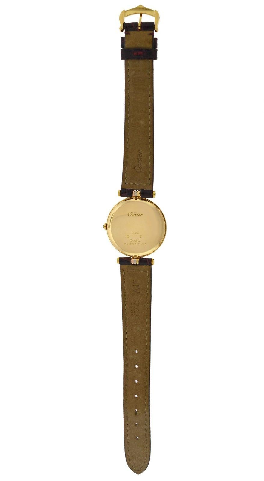 Women's Lady Cartier Trinity Vendome Paris 18 Karat Yellow White Rose Gold Quartz Watch