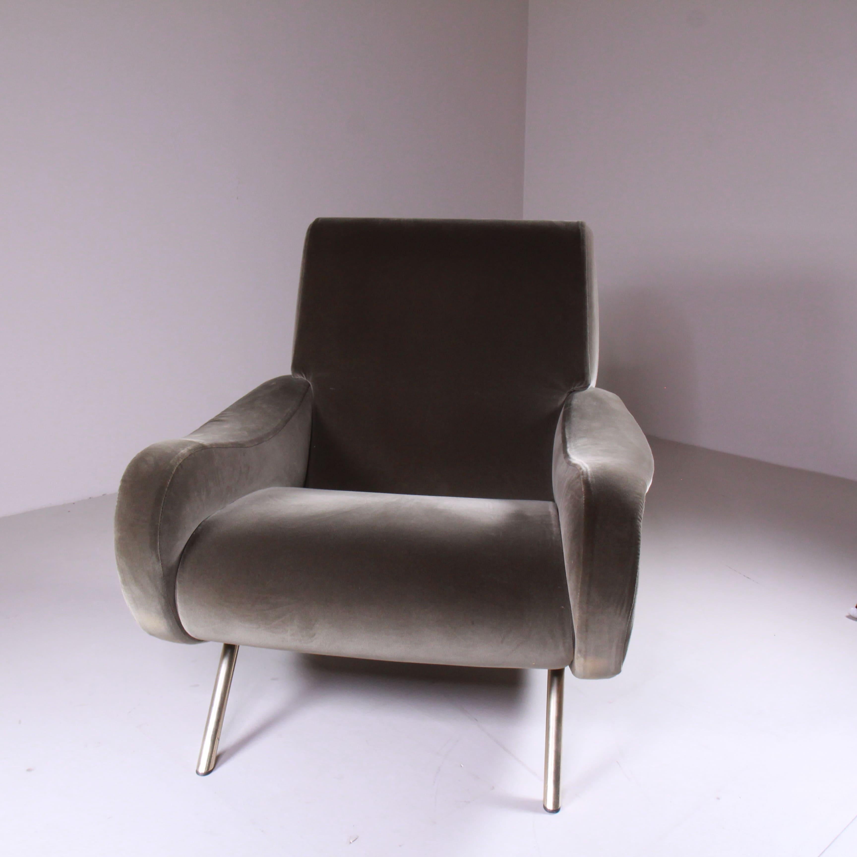 Fauteuil Lady en velours vert de Marco Zanuso pour Arflex en vente 2
