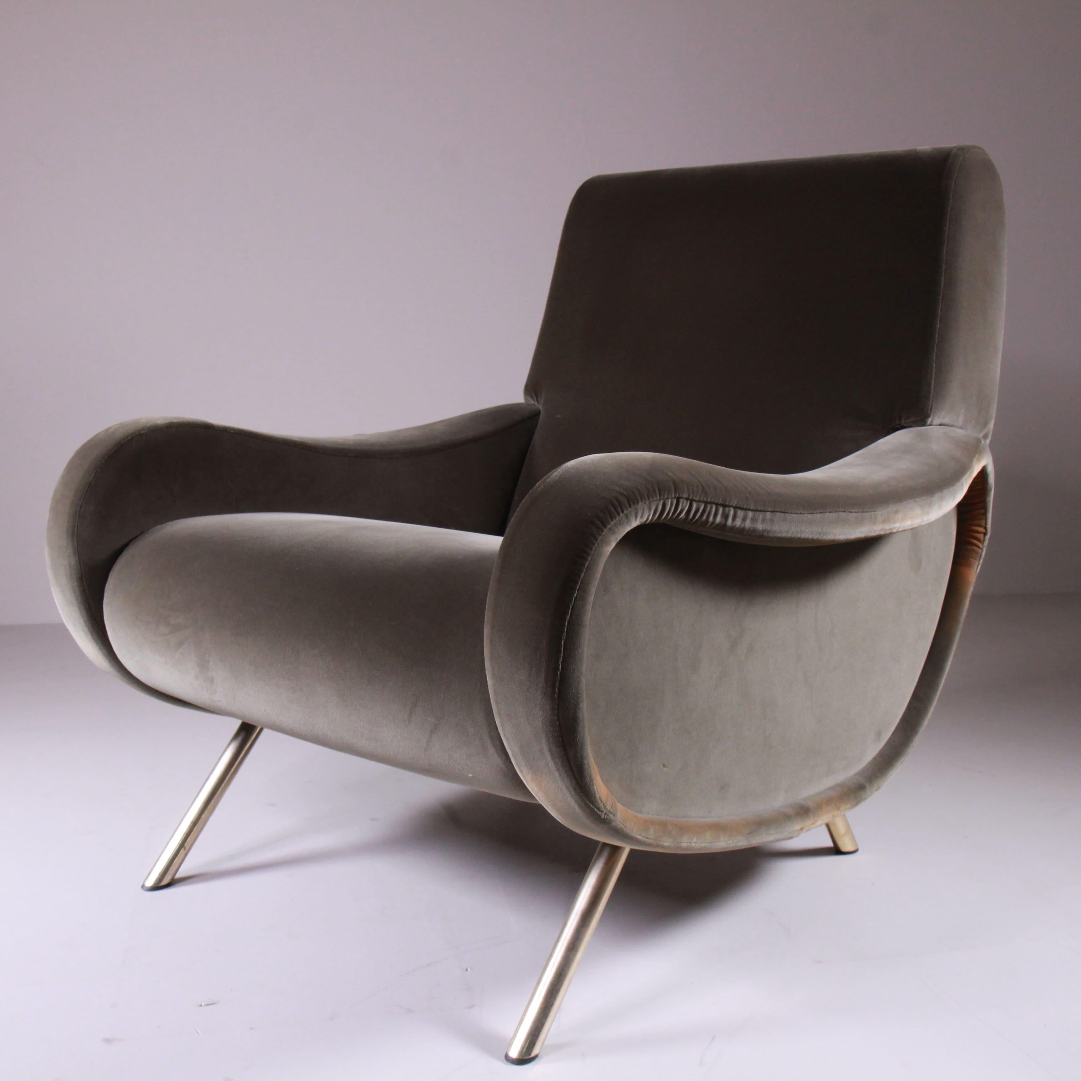 Fauteuil Lady en velours vert de Marco Zanuso pour Arflex en vente 4