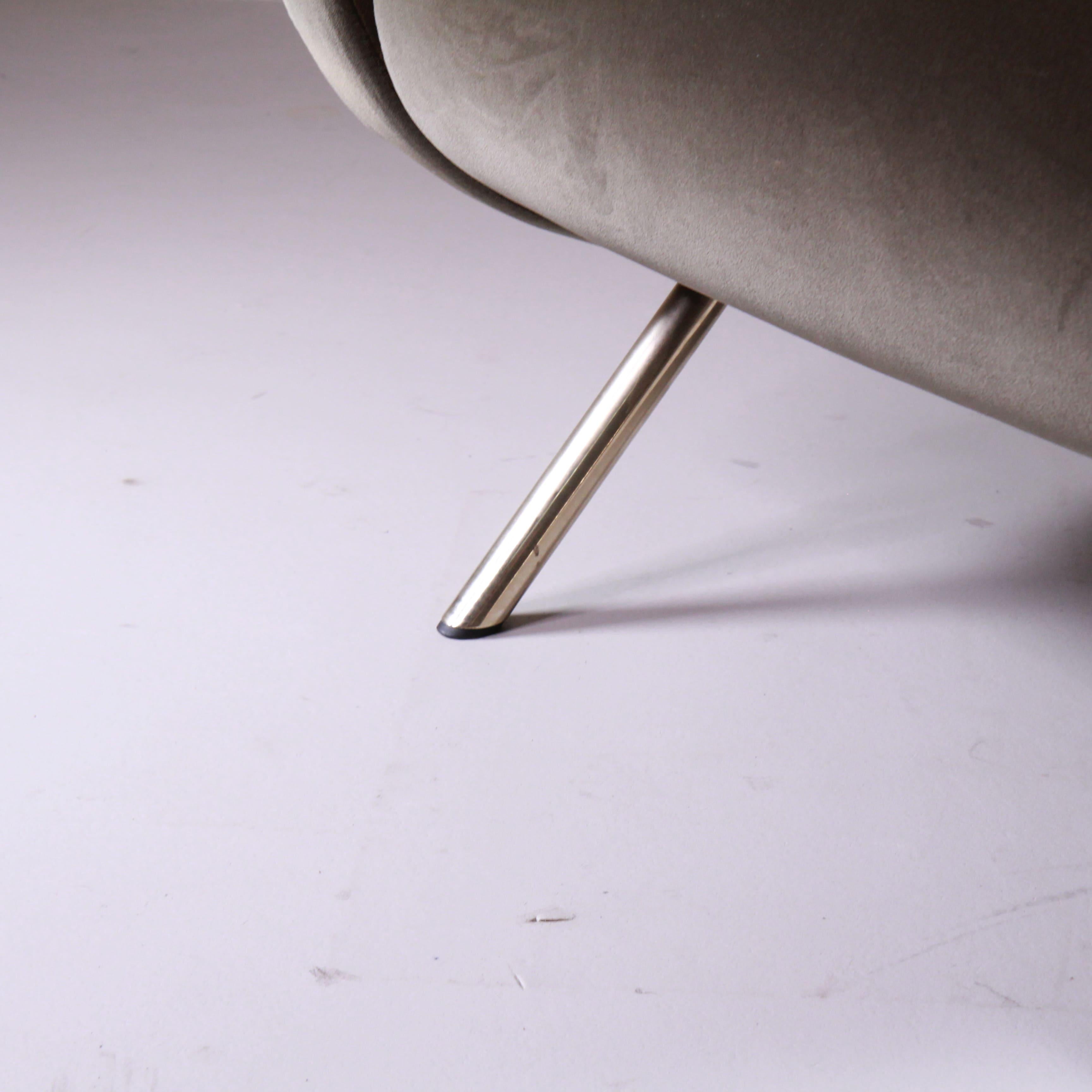 Fauteuil Lady en velours vert de Marco Zanuso pour Arflex en vente 6