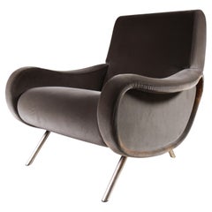 Lady chair in green velvet by Marco Zanuso for Arflex