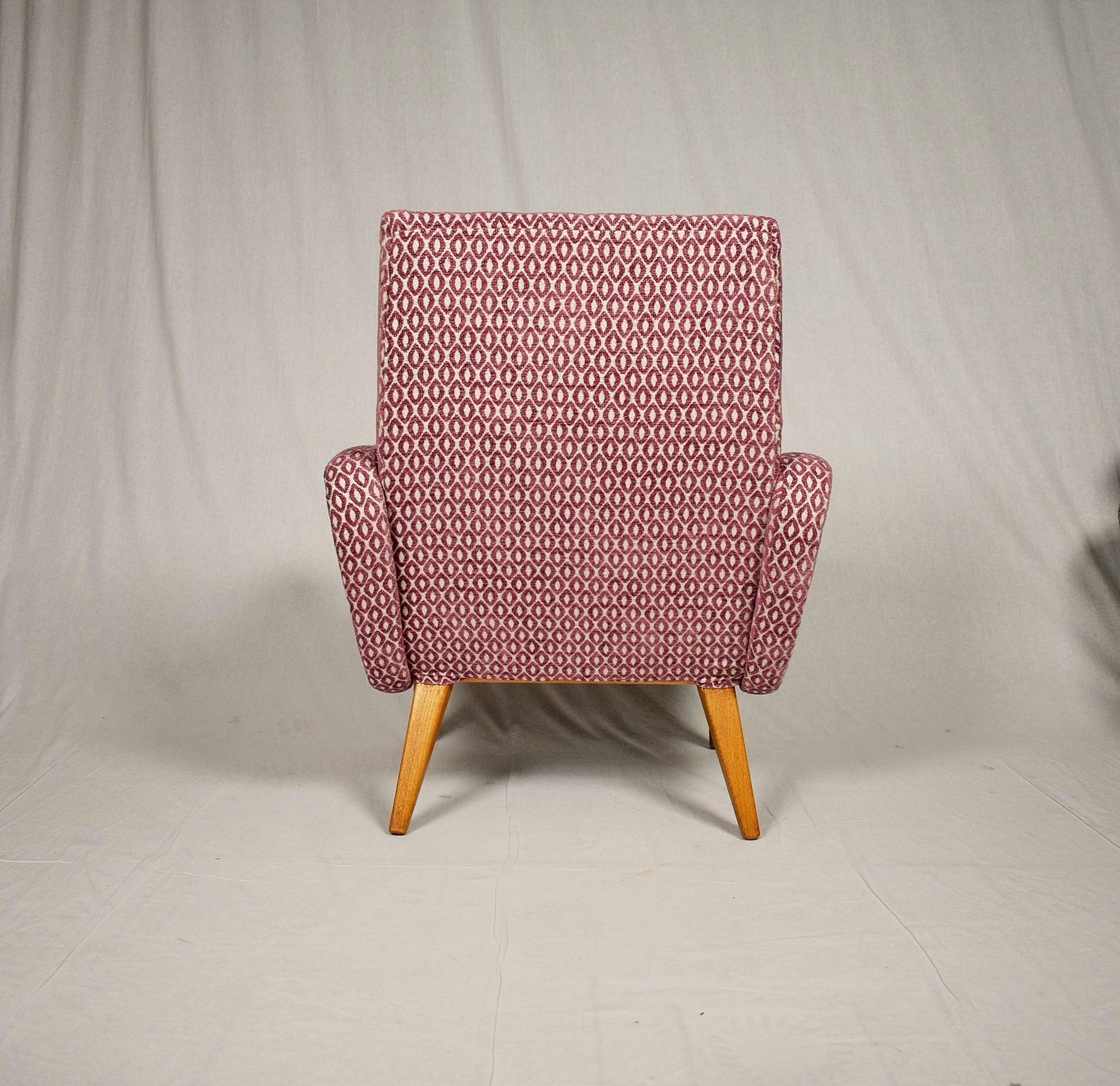 Beech 'Lady Chair' in Style of Marco Zanuso, 1960s