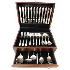 Lady Claire by Stieff Sterling Silver Flatware Set for 12 Service 66 pieces