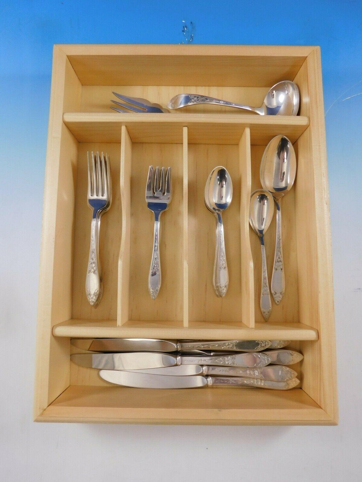Lady Claire by Stieff Sterling Silver Flatware Set for 8 Service 28 pieces 3