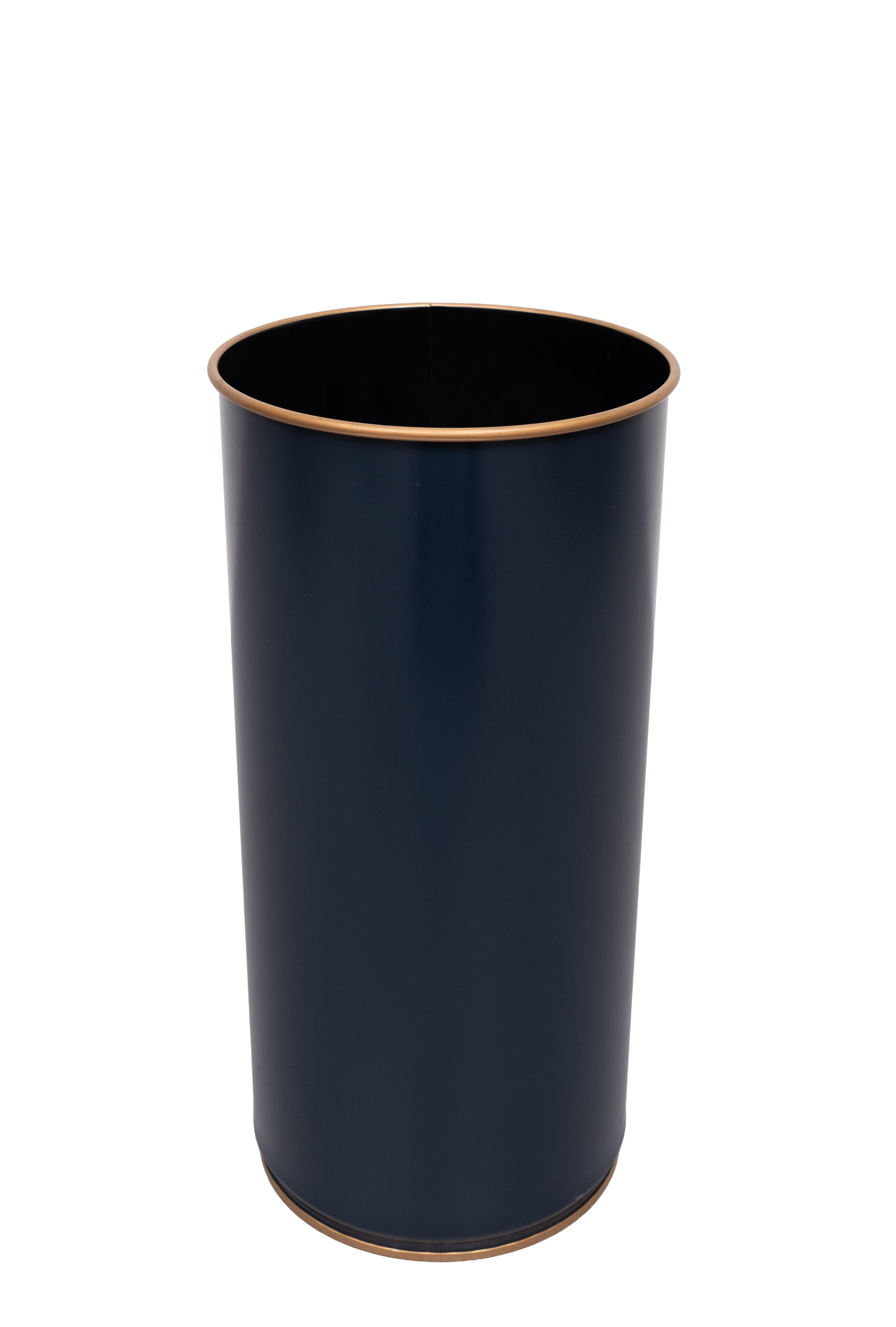 Anglais Porte-parapluie en métal bleu foncé Lady Clare 1970 Angleterre en vente