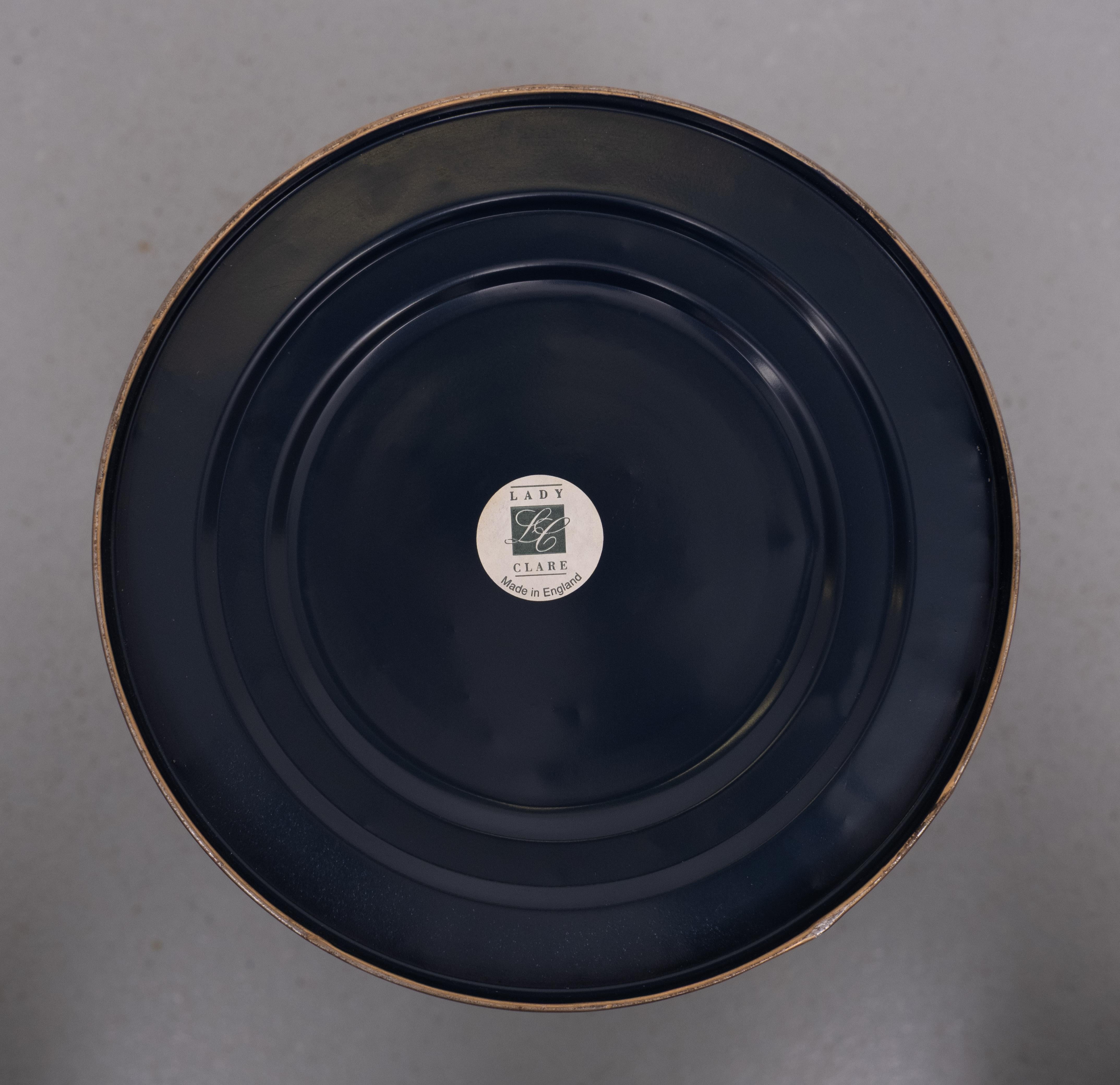 Porte-parapluie en métal bleu foncé Lady Clare 1970 Angleterre Bon état - En vente à Den Haag, NL