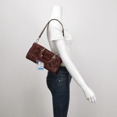 Lady D-Joy Medium Handbag Burgundy Lambskin Cannage Leather
