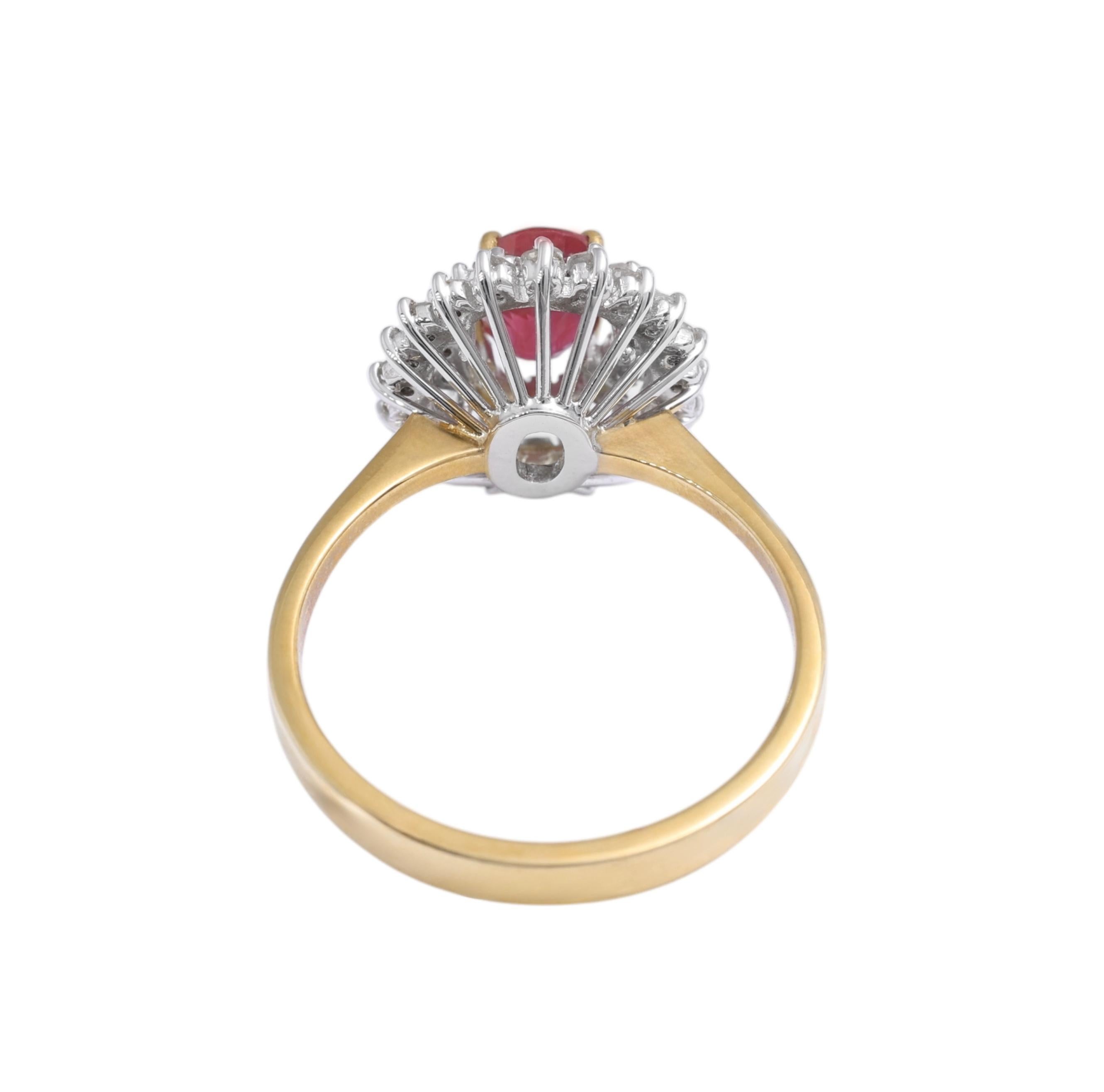 Women's Lady Di Ruby & Diamond Ring For Sale