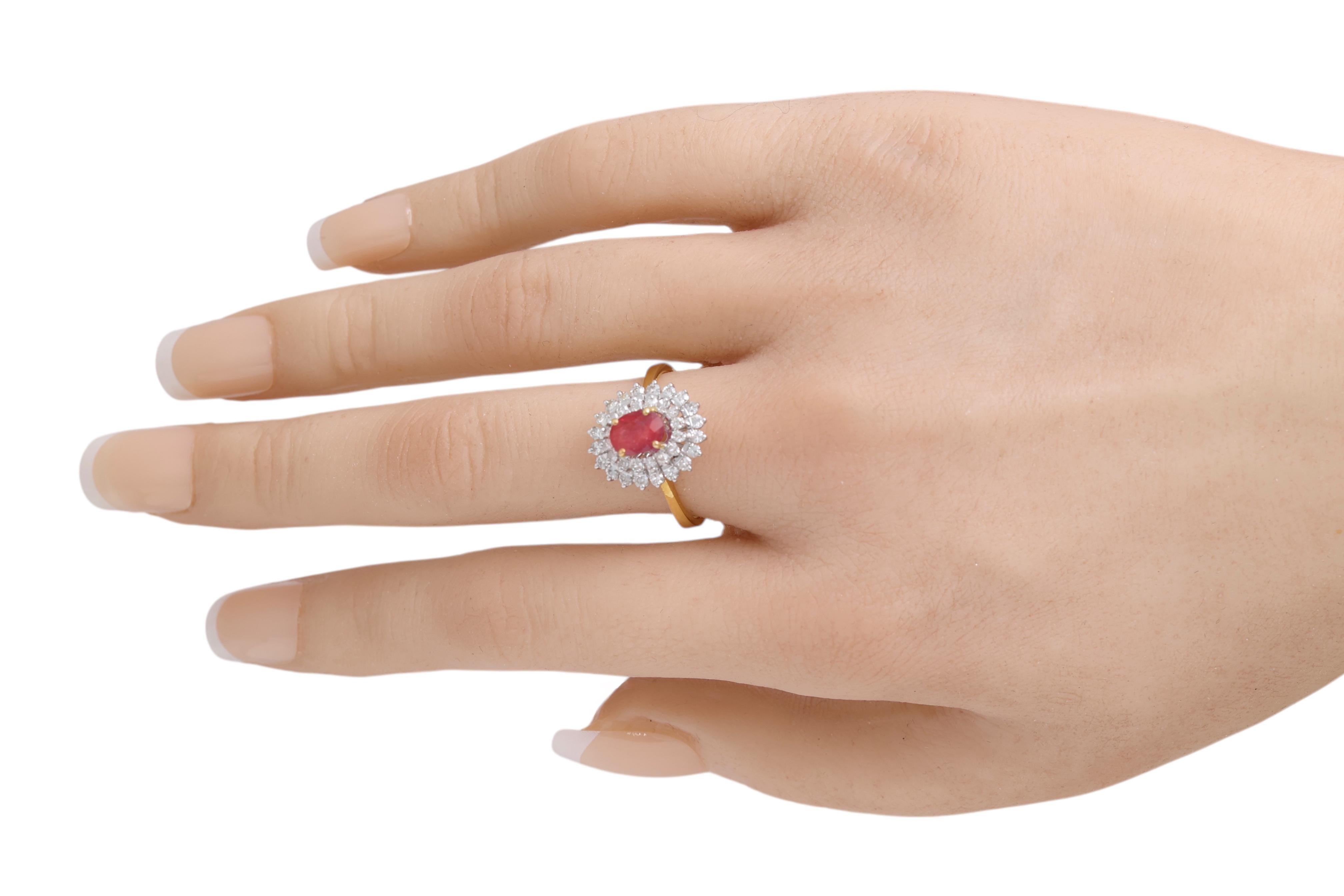 Lady Di Ruby & Diamond Ring For Sale 1