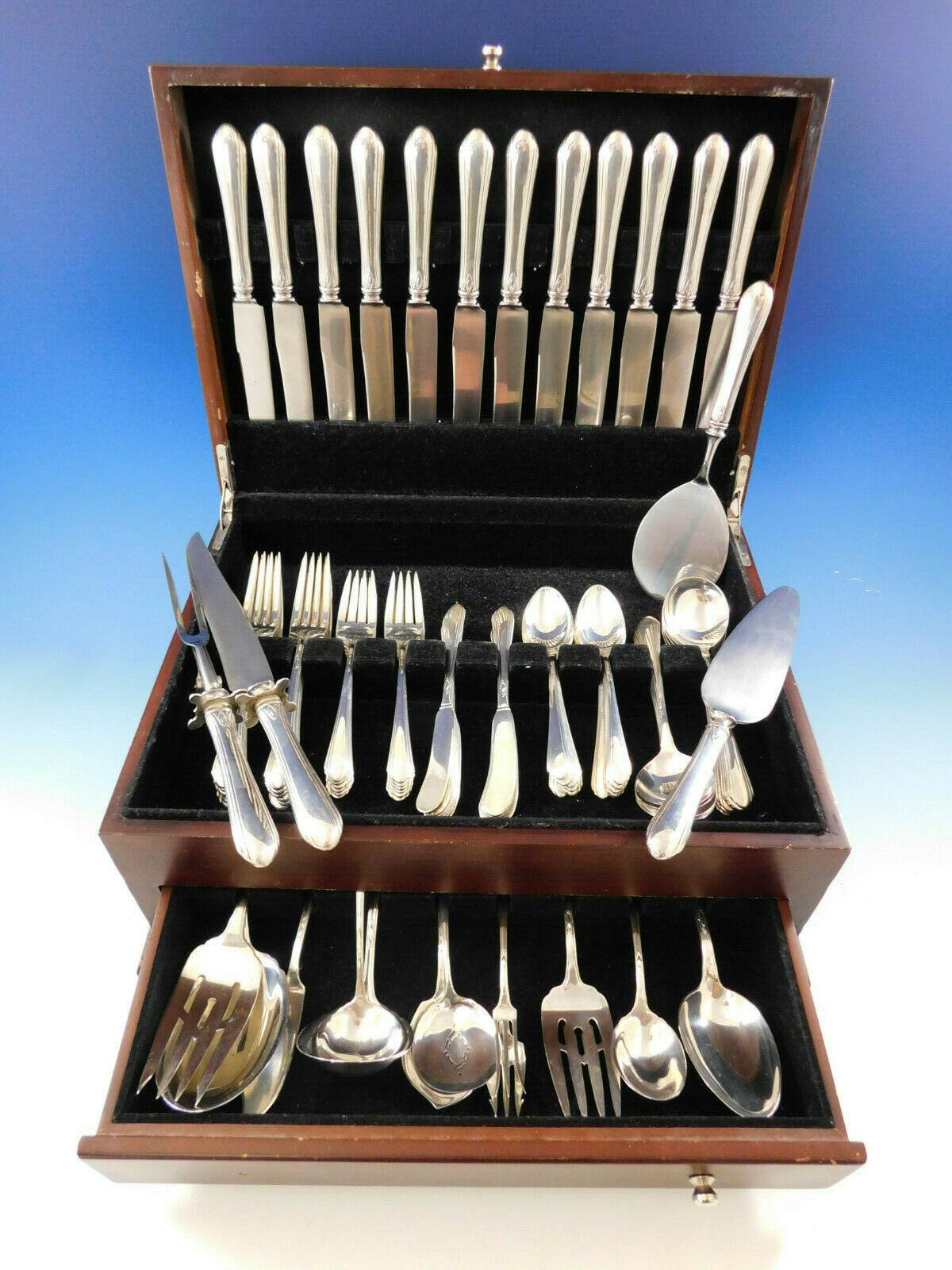 Lady Diana by Towle Sterling Silver Flatware Set for 12 Service 88 Pieces 7