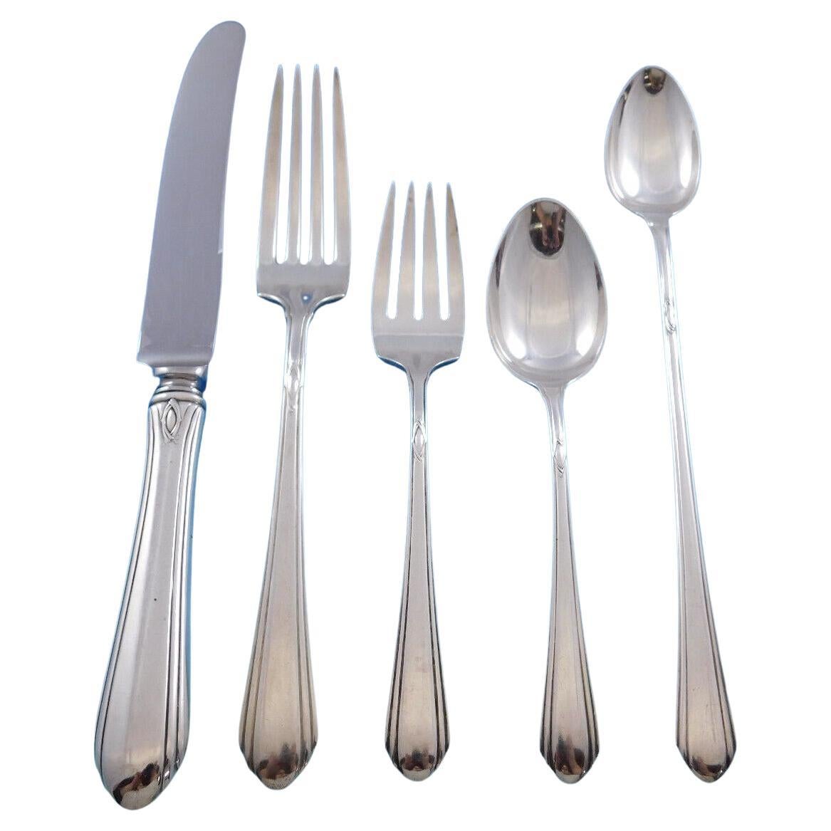 Lady Diana by Towle Sterling Silver Flatware Set for 8 Service 48 pieces Dinner For Sale