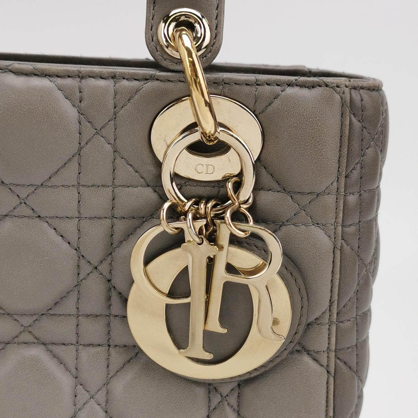 Lady Dior ABCdior 2017 Grey Cannage Lambskin Leather Handbag 5
