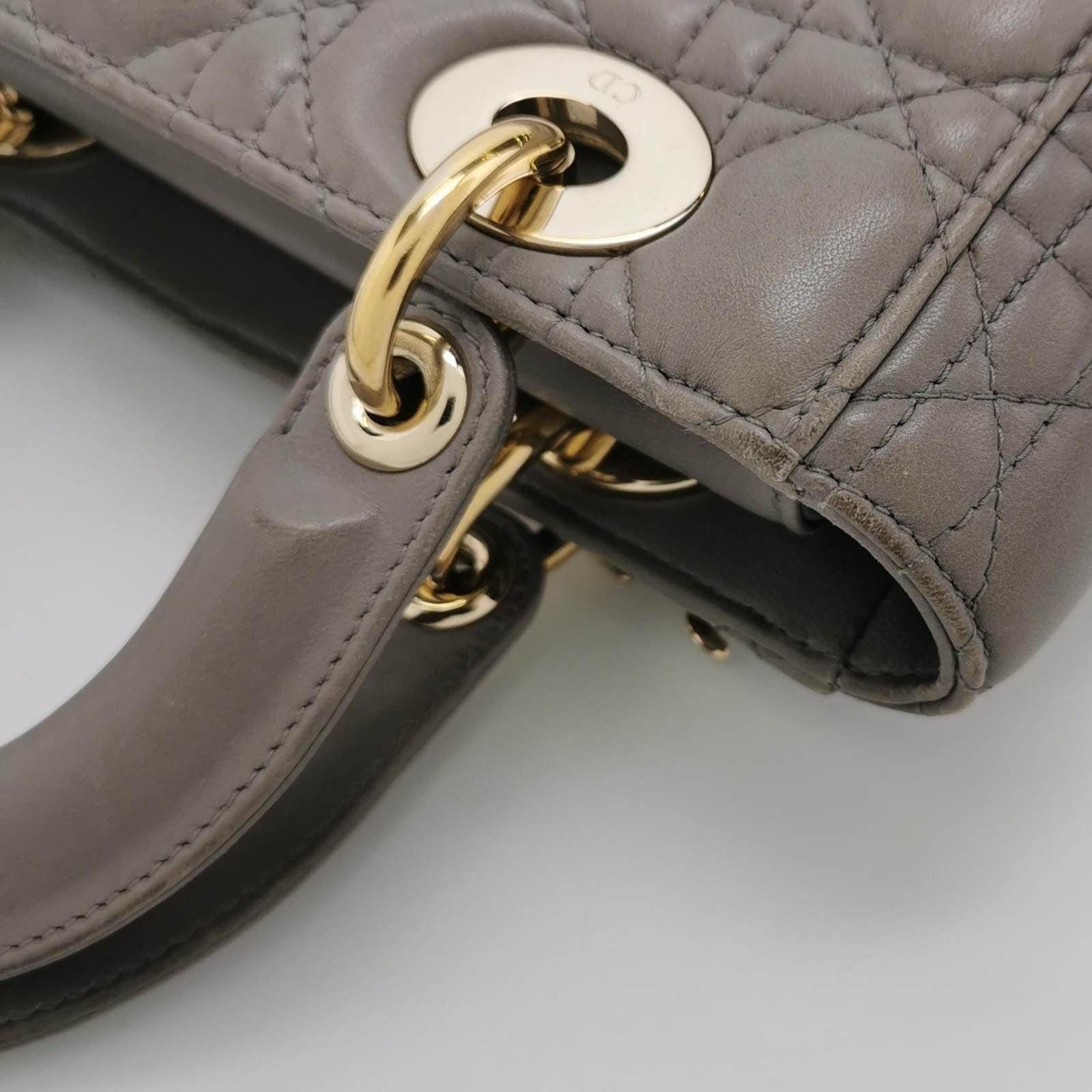 Lady Dior ABCdior 2017 Grey Cannage Lambskin Leather Handbag 6