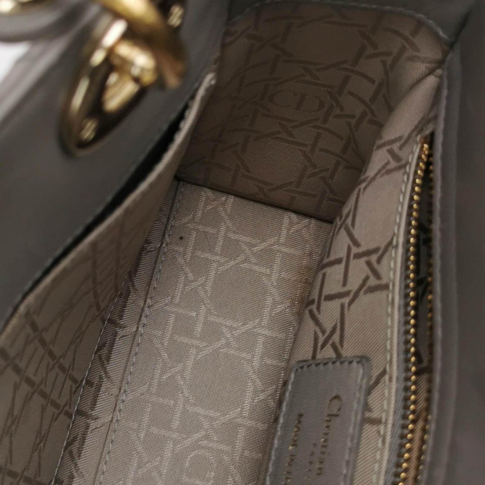 Lady Dior ABCdior 2017 Grey Cannage Lambskin Leather Handbag 7