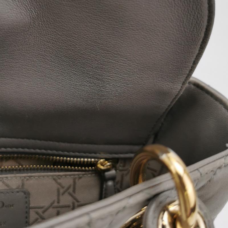 Lady Dior ABCdior 2017 Grey Cannage Lambskin Leather Handbag 8