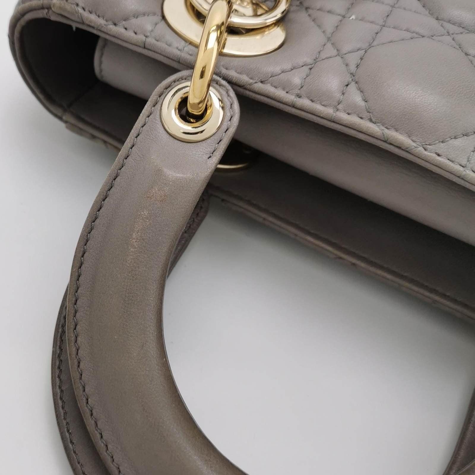 Lady Dior ABCdior 2017 Grey Cannage Lambskin Leather Handbag 10