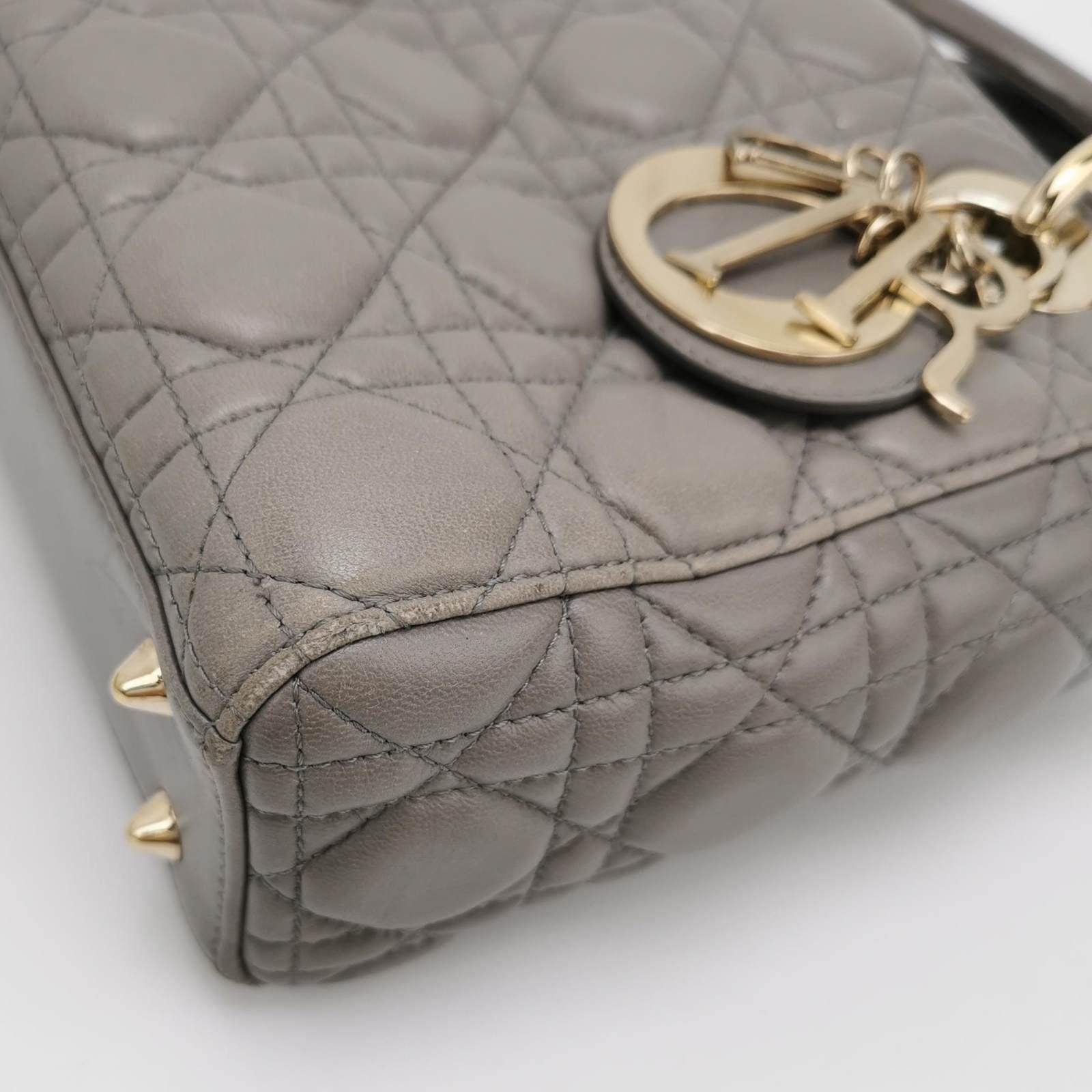 Lady Dior ABCdior 2017 Grey Cannage Lambskin Leather Handbag 3