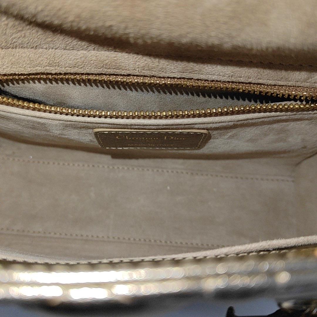 Lady Dior ABCdior Small Pink Irediscent and Metallic Cannage Lambskin Handbag 8