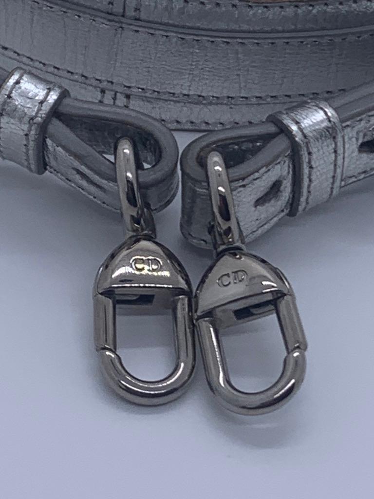 Lady Dior ABCdior Small Silver Cannage Lambskin Handbag with Strap 10