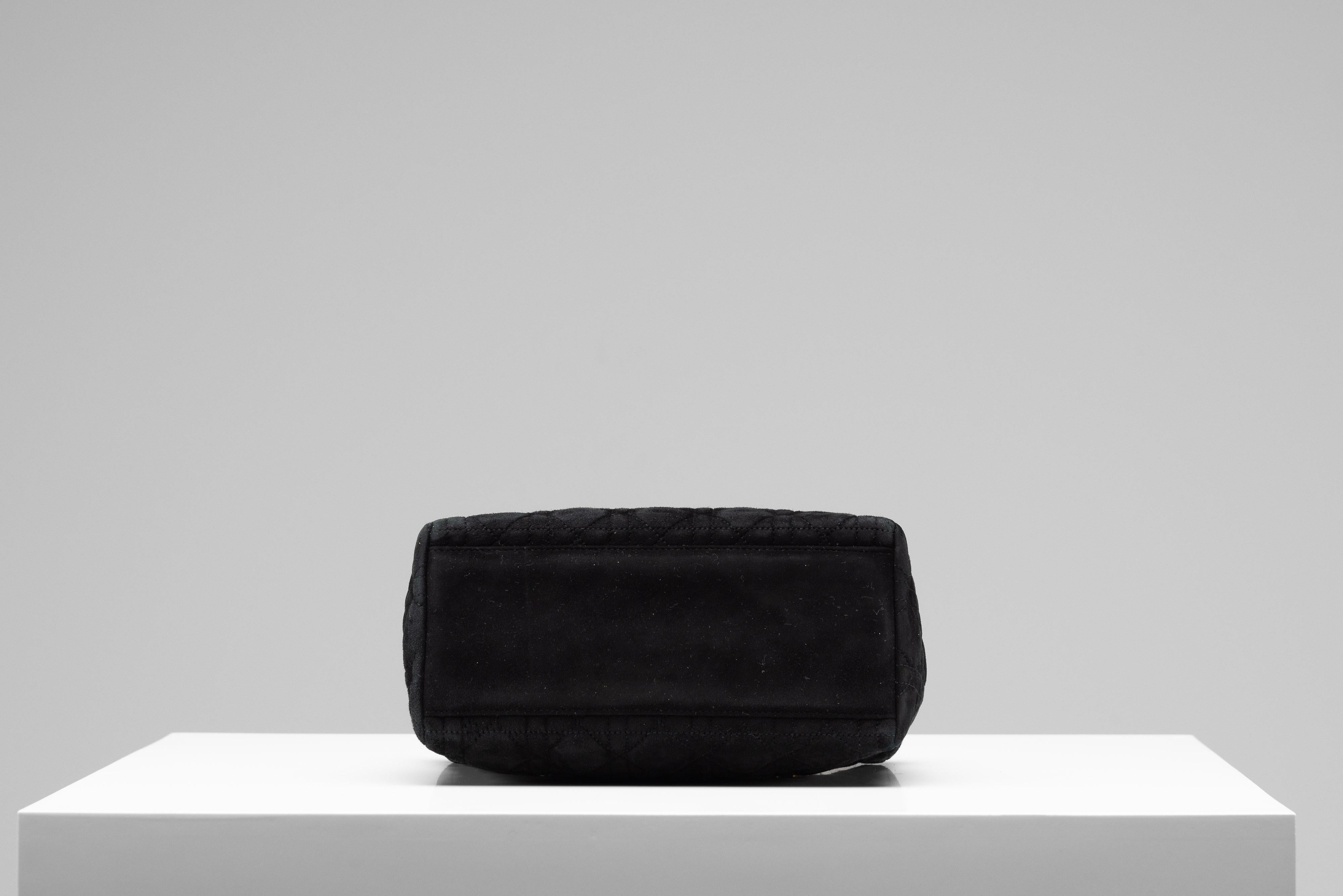 Lady Dior Bag Black Vintage Suede 1