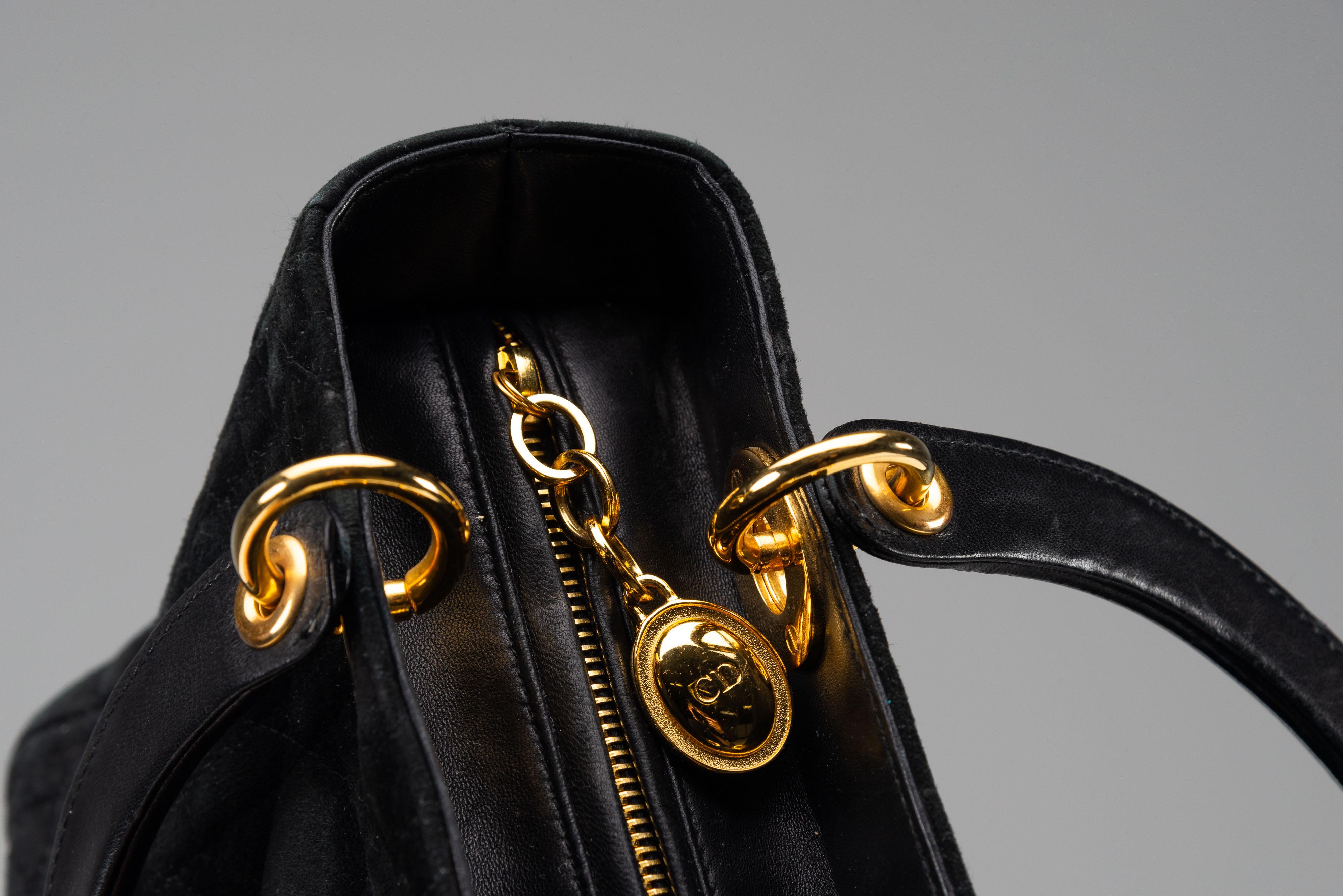 Lady Dior Bag Black Vintage Suede 5