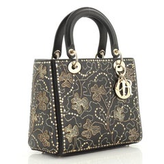 Lady Dior Bag Embroidered Calfskin Medium