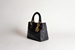 Lady Dior Black Quilted Lambskin Bag Medium
