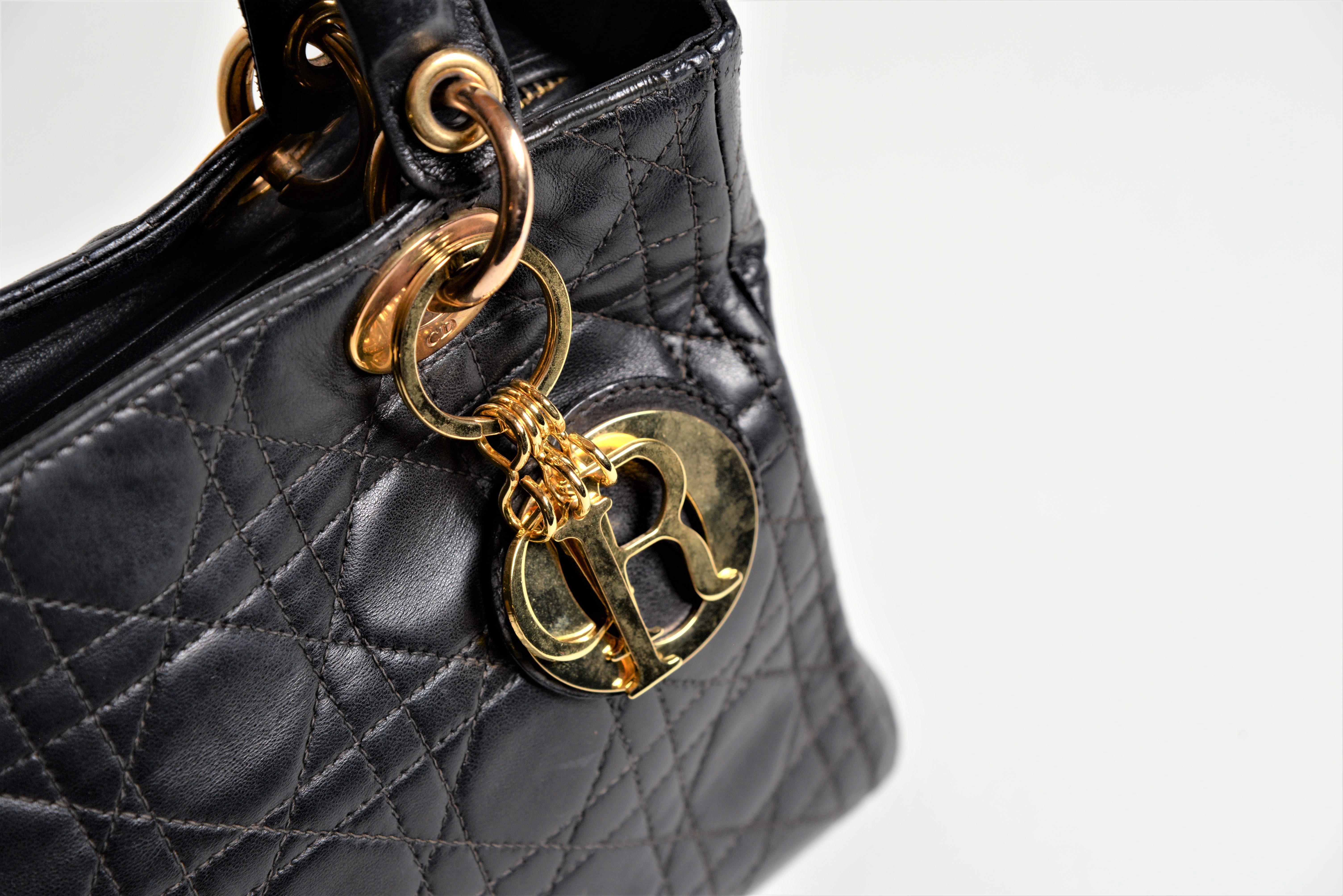Lady Dior Black Quilted Lambskin Bag Medium 1
