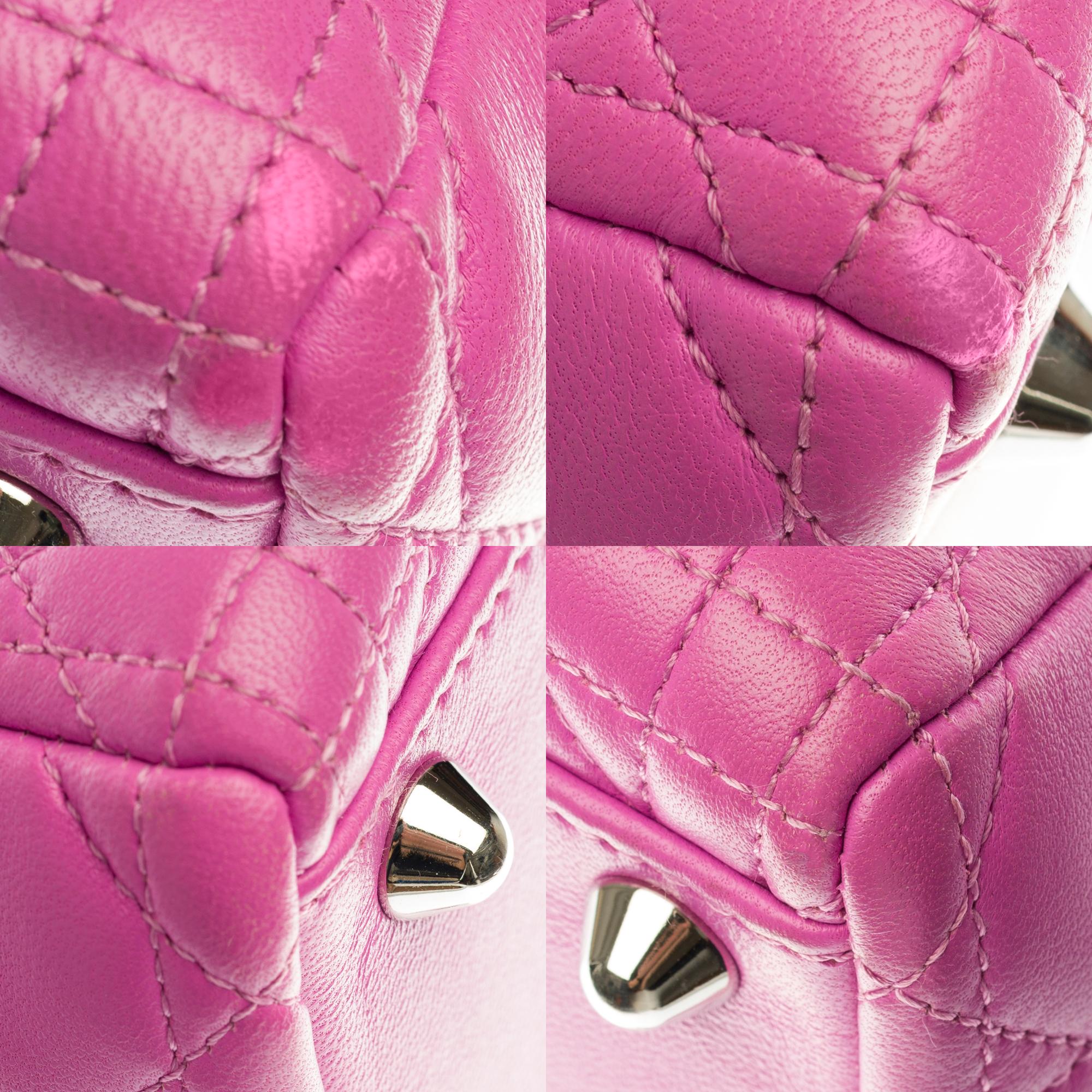 Lady Dior GM ( large model) shoulder bag with strap in pink cannage leather, SHW 2