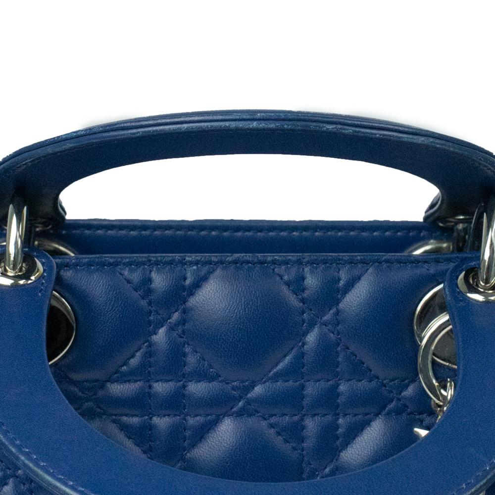 Lady Dior in blue leather 7